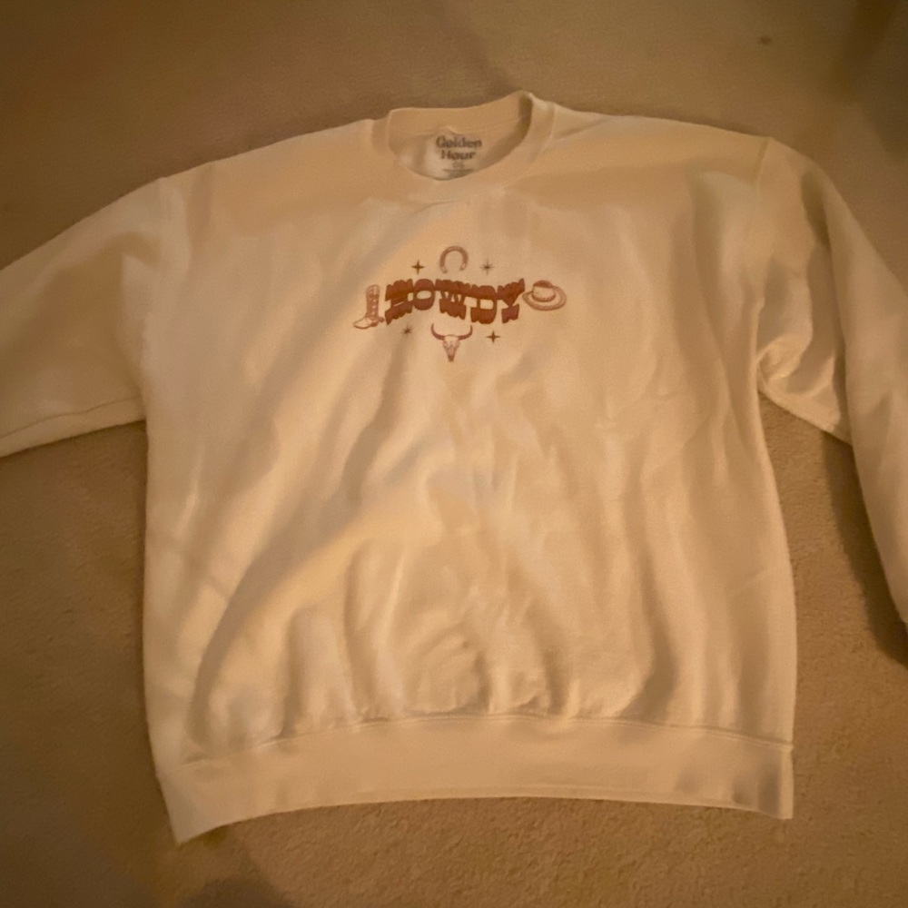 Pacsun howdy sweatshirt one size white